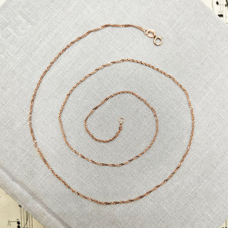 solid 9ct rose gold chain for women