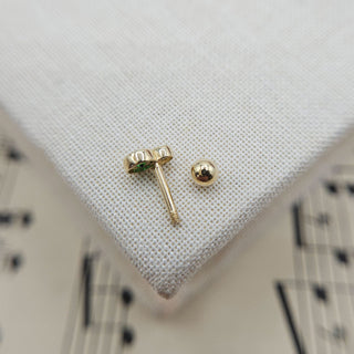 solid gold helix stud earrings