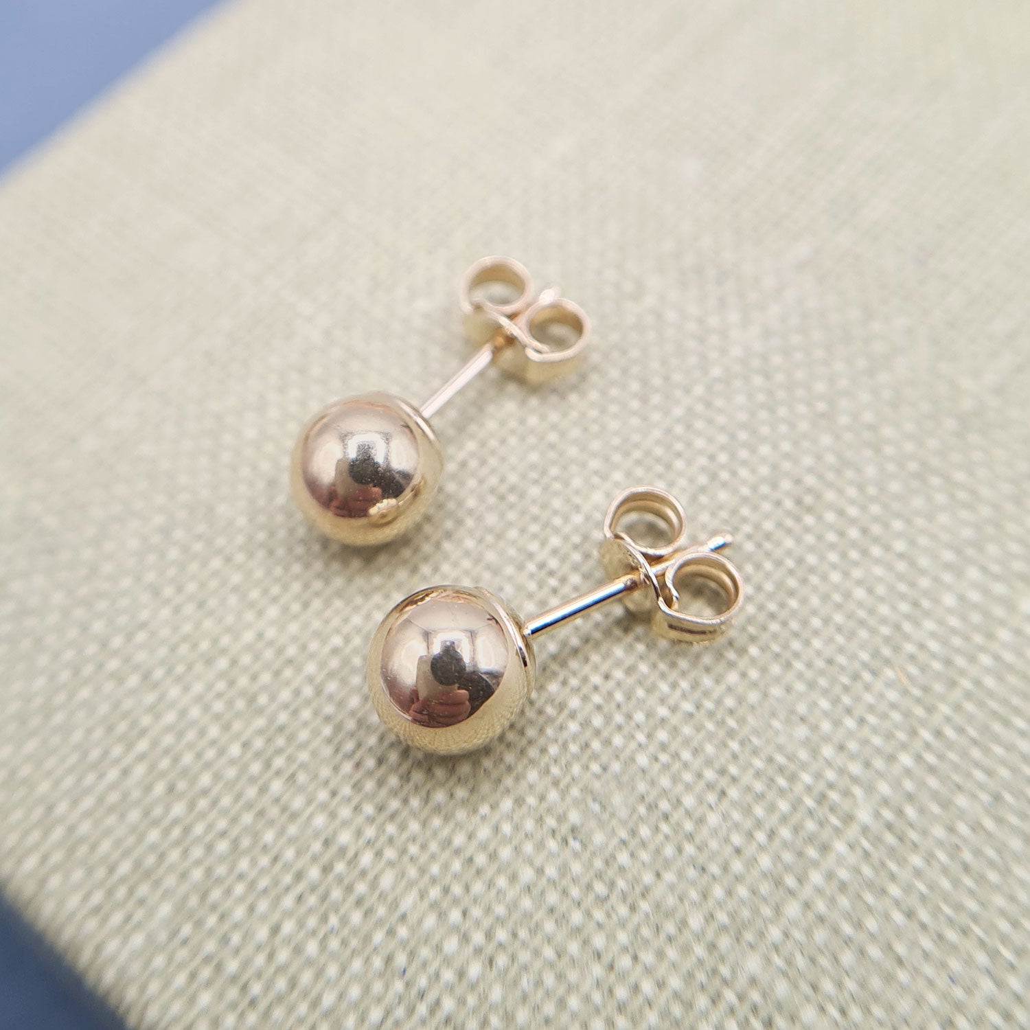 Gold Ball Stud Earrings