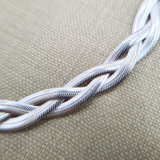 close of of 925 sterling silver herringbone links