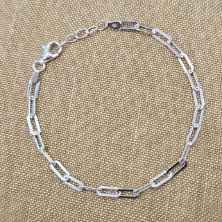 silver paperclip bracelet