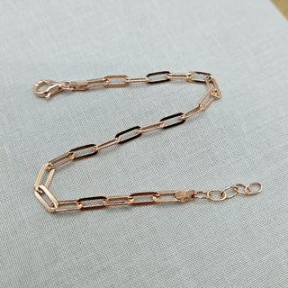 rose gold paperclip bracelet