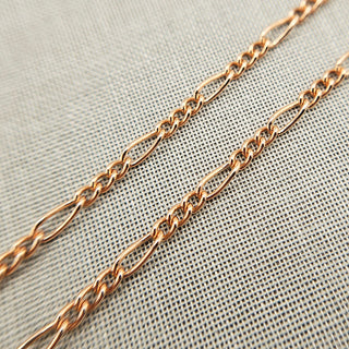 rose gold figaro chain 16 18 20 22 24 26 inch