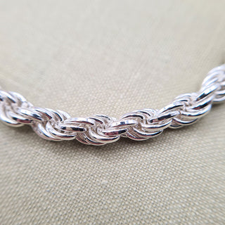 men's 8.5 inch silver rope bracelet