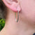sterling silver patterned oval hoop earrings