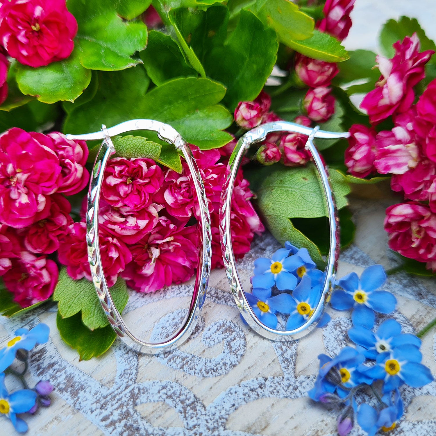 sterling silver creole hoops for women
