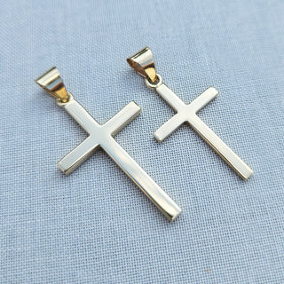 cross pendants in solid 9ct gold