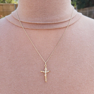 real 9K gold crucifix necklace