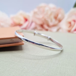 expandable baby bangle in sterling silver