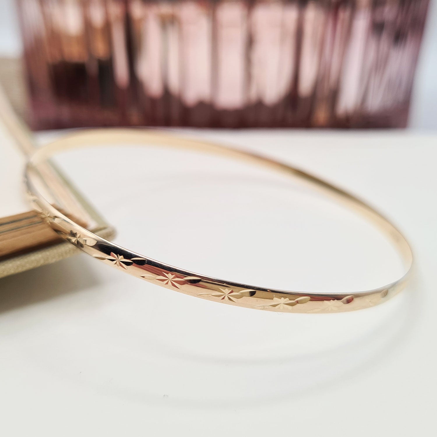 another view of solid gold bangle