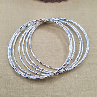 multi silver bangle for ladies