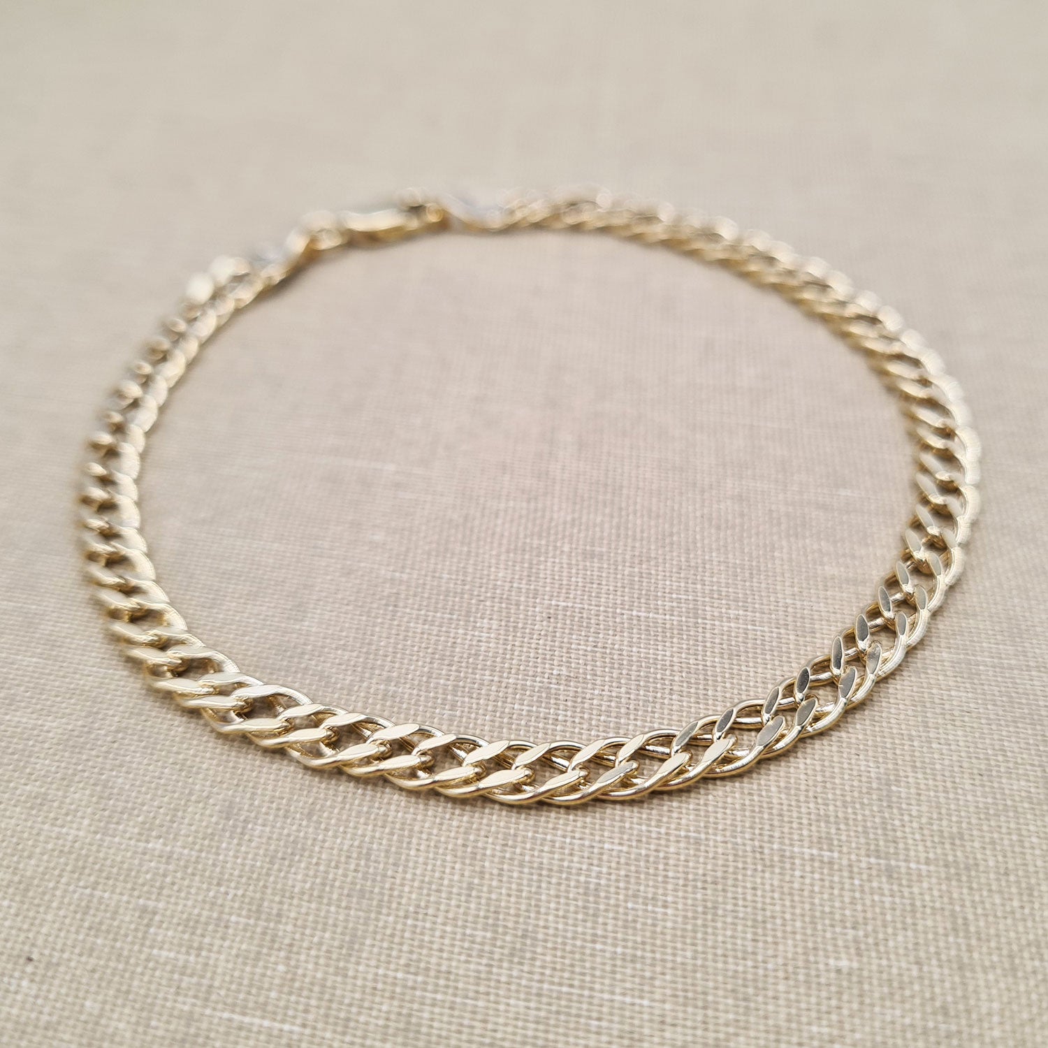 7.5 inch ladies gold bracelet in 9K