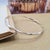 women's sterling silver faceted slave bangle