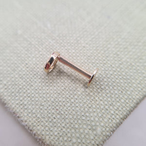 another view of 9ct gold labret stud
