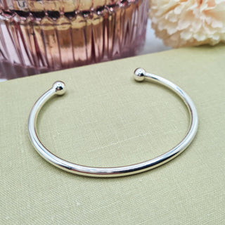 men's solid silver bangle