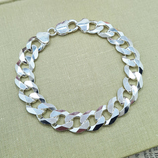 gent's 11m sterling silver curb bracelet