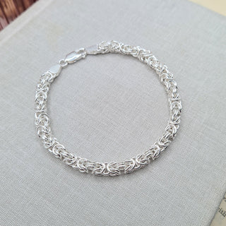 byzantine chain braclet in 925 silver