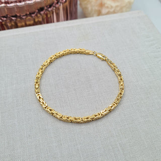 9ct gold byzantine bracelet