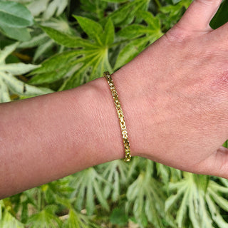 solid gold byzantine bracelet for women