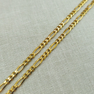 solid 9ct yellow gold figaro chain