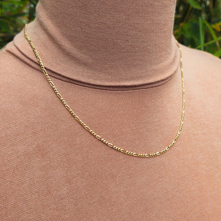 gold figaro pendant chain