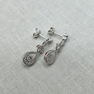 solid sterling silver dangle earrings