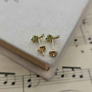 small butterfly studs with gemstones