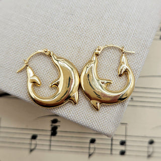 9ct gold doplin earrings