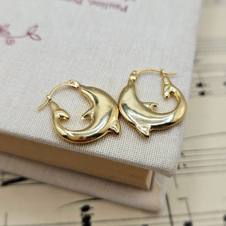 fish earrings in gold