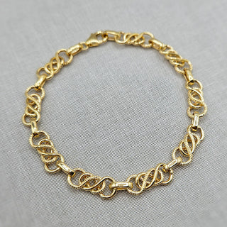 ladies 7.5 inch gold celtic bracelet