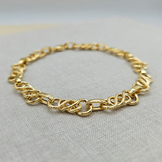 close up of celtic chain used to create bracelet