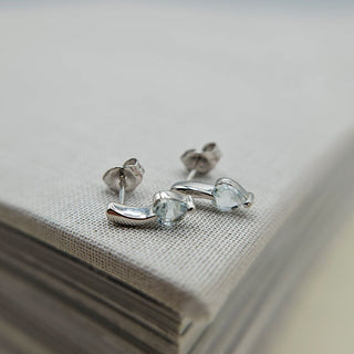 white gold stud earrings