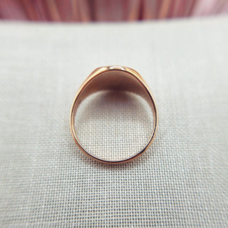 lightweight ladies rose gold signet ring