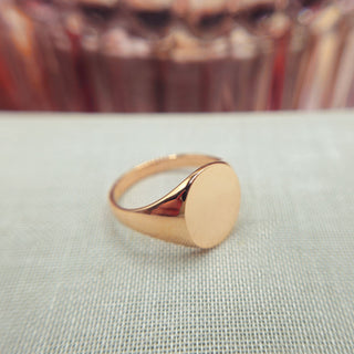 small rose gold signet for women