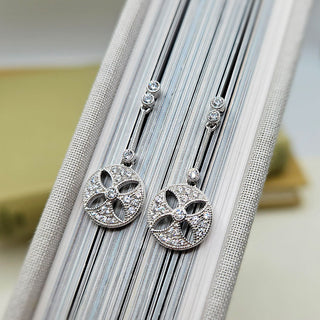 edwardian themed imitation diamond earrings