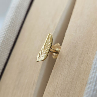 9ct gold feather helix cartilage earring