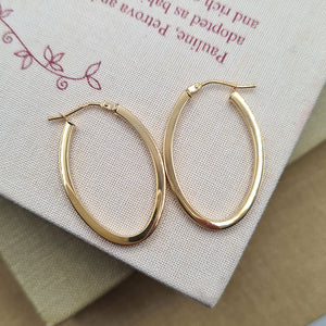 oval gold hoops