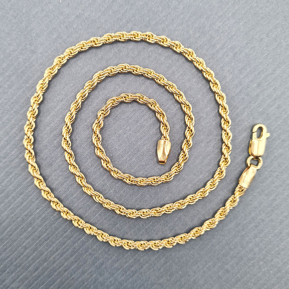 24k Gold Rope Chain Women's Gold Chain Only Necklaces Rope