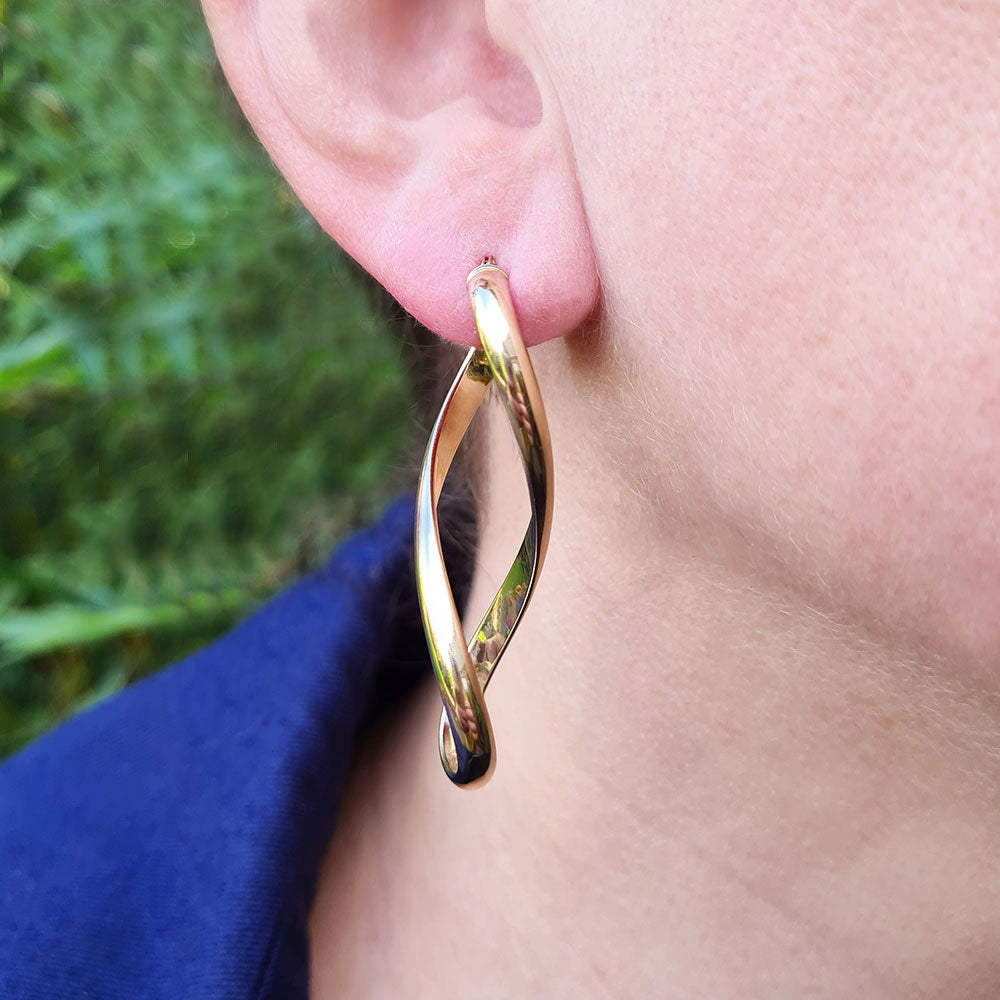statement gold earrings