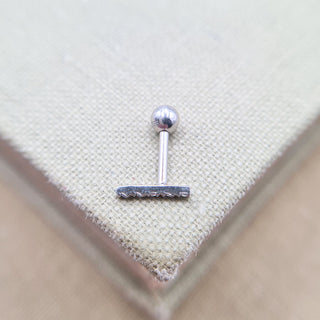 dainty bar stud earring for helix piercing