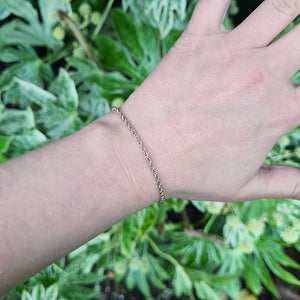 rope chain bracelet on women's wrist