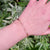rose gold paperclip bracelet on wrist