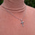 cross and chain on neck