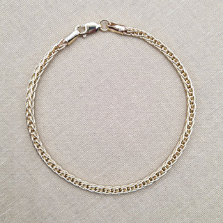 7.5 inch long gold spiga bracelet