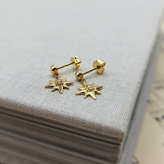 star charm gold studs