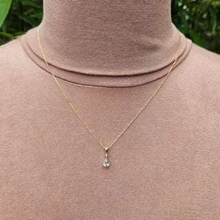 pear shaped aquamarine necklace