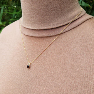 gold garnet necklace