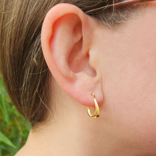 dainty creoles in 9K gold