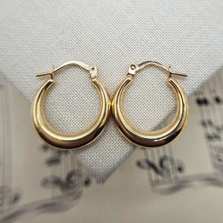 small yellow gold creole hoops