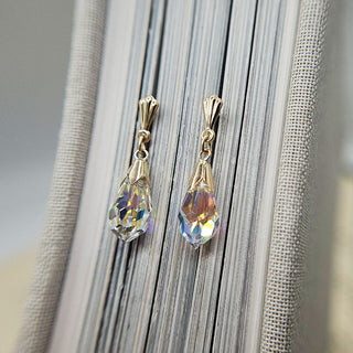 aurora borealis crystal earrings